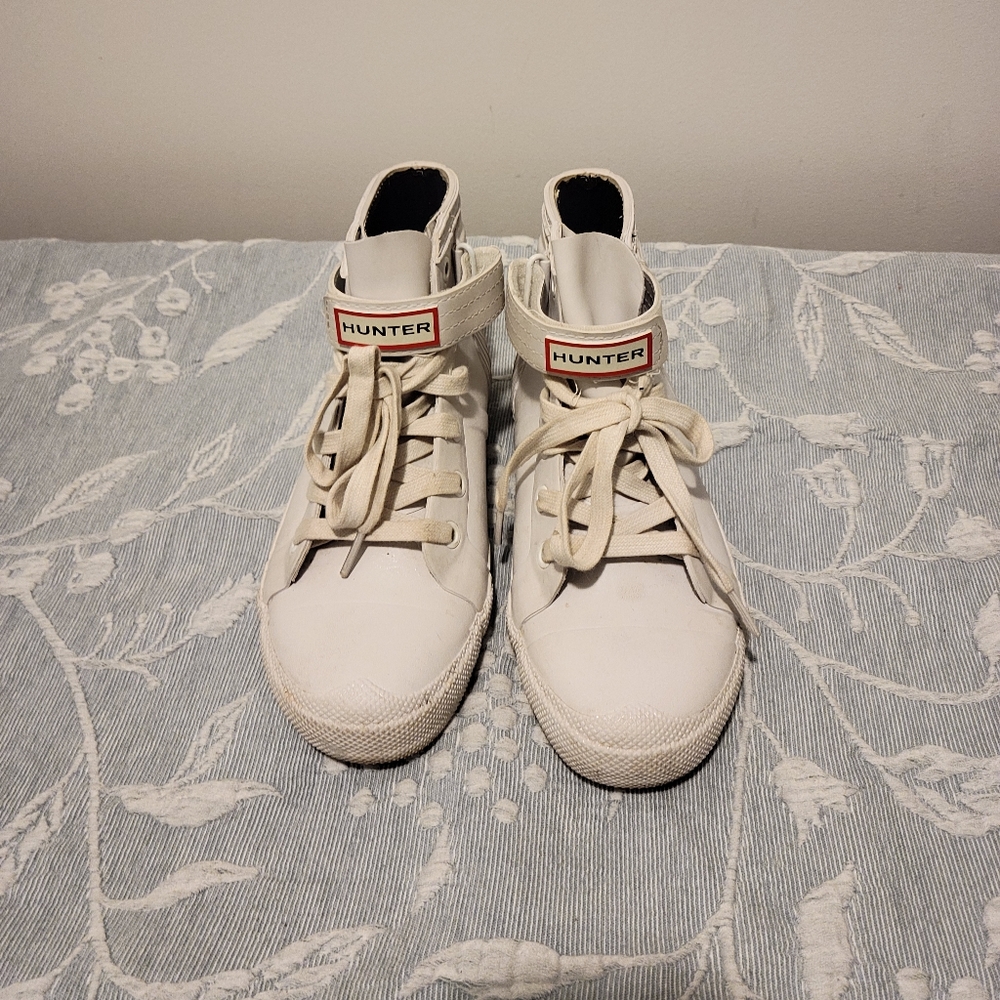 Hunter rubber boots, white, girls